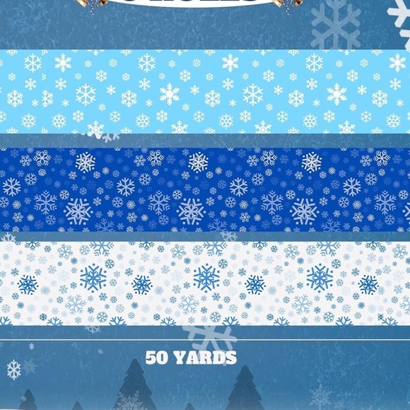 Festive Packing Tape - Stripes or Snowflakes - 50 yard - Picture 4 of 4